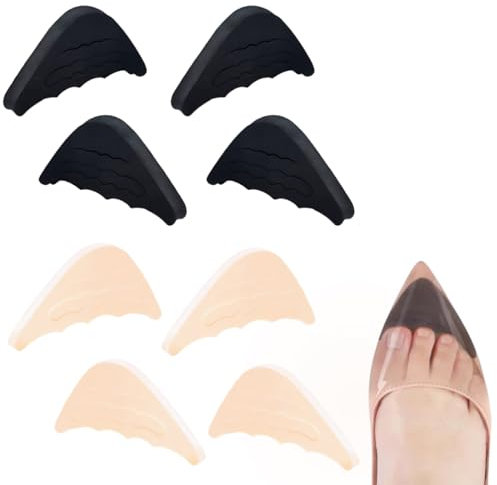 4 Paar High Heel Cushion Pads Foot Care Cushion Pads, Shoe Filler Includes Adjustable Toe Filler Inserts Heel Grips Liner Insert Preventing Too Big Shoe from Heel Slipping Blasers, B