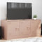 Gecheer Mobile Porta TV Rosa 99x39x44 cm in Acciaio,Mobile TV Moderno,Tavolino Porta TV,Armadietto Stand TV,Mobiletto TV,Mobiletto Porta TV,Mobile da Salotto,L841644