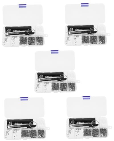 Healeved 5sets Eyeglass Repair Kit Nose Pads Replacement Screws Glasses Nose Grips Repair Kit for Eyeglasses Travel