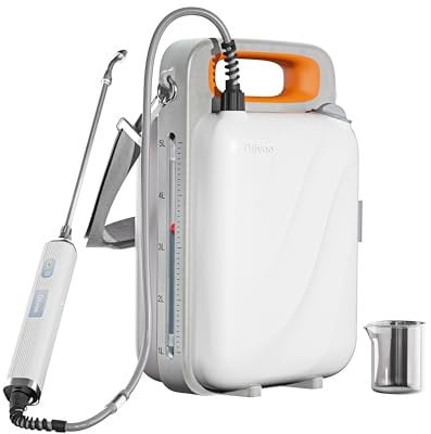 Diivoo 5L Batteria Spruzzatore a Pressione, Spruzzatore Elettrico da Giardino con Manico Ricaricabile Tipo-C, spruzzatore Giardino con ugello regolabile in ottone e lancia telescopica da 38 a 68 cm