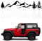 Adesivo per Auto, SUV RV Camper Offroad, Adesivi Montagna Adesivi per Cofano,Auto Grafici Montagna Foresta Adesivo Decorativo in Vinile Impermeabile Universale, 100×20cm