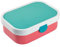 Mepal - Lunchbox Campus - Bento Lunchbox Für Kinder - Brotdose Mit Bento-Fach & Gabel - Meal Prep Box Mit Clip-Verschluss - BPA-frei & Spülmaschinenfest - 750 Ml - Pink mit türkisem Deckel