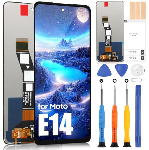 ARSSLY Schermo LCD per Motorola Moto E14 Schermo per Moto E14 XT2421 Display LCD Touch Screen Digitizer Assembly Completo con Strumenti (Nero senza Telaio)