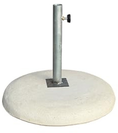 Base Zavorra per Ombrellone in cemento con Tubolare Zincato Incluso in Cemento Bianco (42 mm)