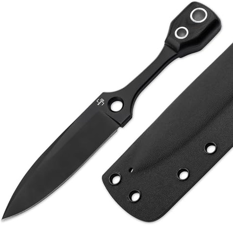 BÖKER PLUS® Fafo - feststehendes EDC Messer mit Kydexscheide - Fulltag Einsatzmesser 42a konform im taktischen Look Backup Gürtelmesser mit G10 Griff schwarz - Droppoint Profi Messer mit 440C Stahl