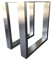 Design Edelstahl Tischgestell TUG 303 Tischuntergestell Tischkufe Kufengestell (70 x 70 cm)