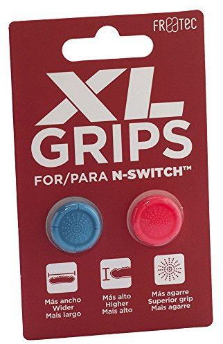 Switch Thumb Grips Pro XL - Neon Blue / Neon Red