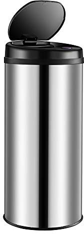 Deuba Sensor Abfalleimer 40L Automatischer Mülleimer LED Anzeige Müllbehälter berührungslos Bewegungssensor wasserdicht
