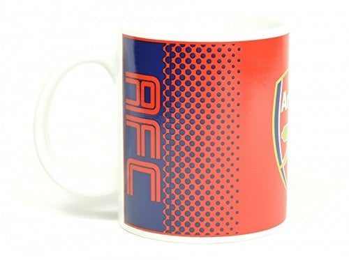 Arsenal FC Official Fade Design Crest Mug (One Size) (Red/White)