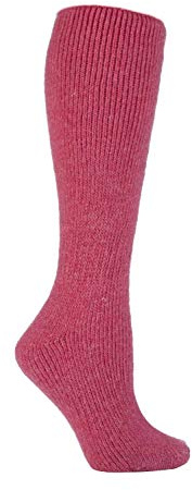 HEAT HOLDERS - Ladies Extra Long Thick Winter 2.7 TOG Coloured Knee High Thermal Wool Rich Socks
