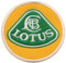 RG20 Lotus Patch Aufnäher Bügelbild Auto Sportwagen Elise Eclipse England - 1 Stück, Rund, Weiß, Blumig, Flagge, Minimalist Sport, Mittel, Iron-on