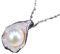 NicoWerk Halskette Damen Silber 925 - Silberkette mit Anhänger, echte weisse Zuchtperlen, Perlenkette Damen - PKE137