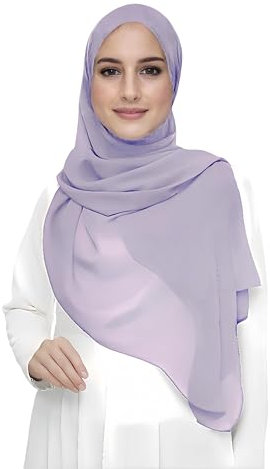 Lina & Lily Damen Muslim Premium Chiffon Hijab Kopftuch Schal aus Leicht Stoff (Mauve)