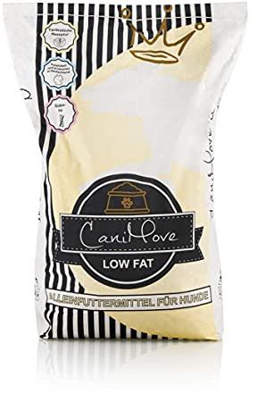 CaniMove Low Fat | Fett-reduziertes Trockenfutter | tierärztliche Rezeptur mit MSM, Ingwer, Hähnchen und Reis | Omega-3 zu -6 1,7:1 | schont die Bauchspeicheldrüse (Pankreas) (10 kg)