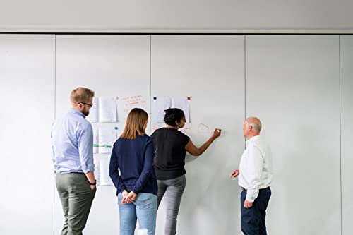 Magnettafel selbstklebende Magnetfolie Whiteboard | Tafelfolie trocken abwischbare Ferrofolie für Magnete | Schreibtafel Flipchart Folie | magnetisch wiederbeschreibbar (200x80cm)