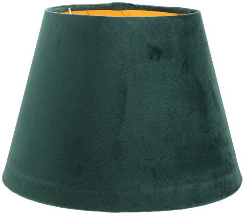Lurrose Tischleuchte Lampenschirm Tuch Lampenschirm Stoff Lampenschirm Barrel Flache Trommel Lampenabdeckung E27 Lampenhalter für Tischlampe Stehleuchte Hauptdekor Grün Lampe Stoffschirm