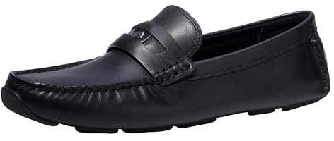 COACH Herren Coin Leather Driver Mokassin Schuhe Schwarz 41 EU