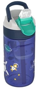 Kambukka Botella infantil (400 ml) - a prueba de fugas - Libre de BPA - Resistente a golpes - Apto para lavavajillas - Botella infantil a prueba de fugas, modelo LAGOON Space Animals