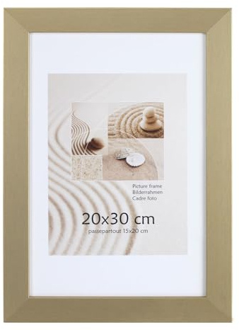 KM FOTO Bilderrahmen Holz Plexi Acryl Rahmen quadratisch Collage Wanddeko Poster S215: Farbe: Gold | Format: 15x20