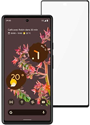 Google Sans Buds GA02900-FR+VT Wireless Bundle Pixel 6 Black + Hartglas – Smartphone Android 5G entsperrt mit 50 MP Kamera und Weitwinkelobjektiv – [128 GB] – [Carbonschwarz] FR-Version