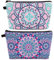 Sibba Make Up Tasche 2 Stile Leinen Kosmetiktasche Handtasche Kleine Geldbörse ReißVerschluss Federmäppchen Kulturbeutel Organizer Aufbewahrung Schönheit Make-Up Reisezubehör Für Teenager Mädchen