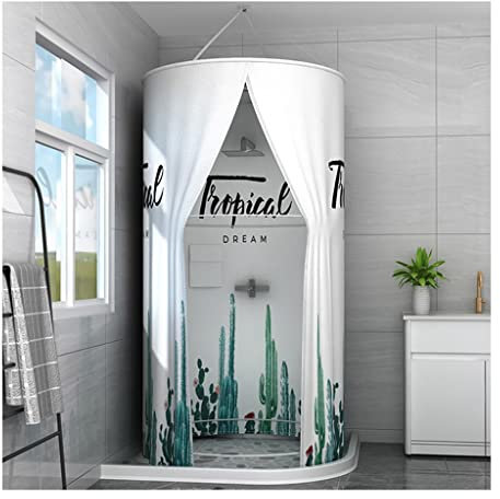 Shower Curtain The Thermal Insulation And Cold Proof Thick Shower Curtain In Winter Is Used For Outdoor Camping, Hiking, Beach, Shower, Toilet (Color : D, Size : 100x200cm)