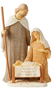 Enesco Foundations Holy Family Krippenfigur, stille Nacht, 24 cm, mehrfarbig