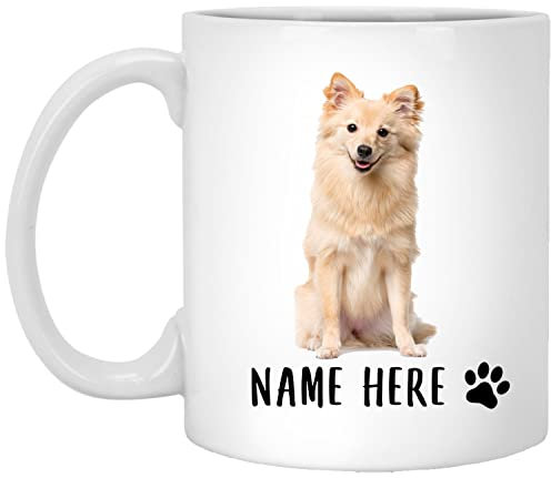 Tazza Da Caffè Spitz Tedesco Seduto Albicocca Testo Personalizzato Colazione Tazza Nostalgic-Art Tazza Regalo Divertente Tazza Da Tè Per Collega Amici Figlia 330 ML