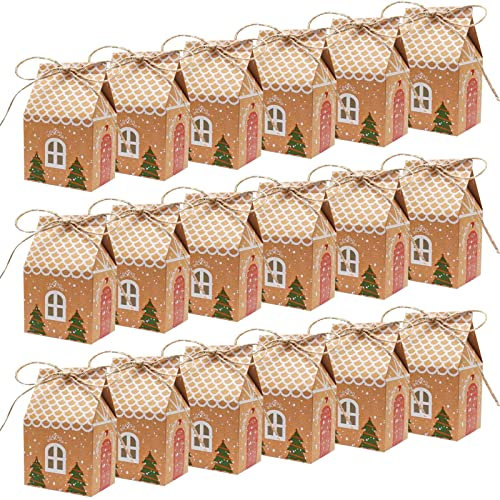 36 Stück Weihnachtsgeschenkboxen, Geschenkverpackung Weihnachten Süßigkeitskästen Geschenkbox Weihnachtskraftpapier Kleine Geschenkboxen für Partydekorationen Adventskalender DIY