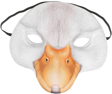 Amosfun Halloween-entenmaske Enten-cosplay-masken Tiermaske Deluxe-tiergesichtsmaske Entenschnabel-gesichtsmaske Tierkopfmaske Aus Latex Halloween-maske Eva Partybedarf Abschlussball