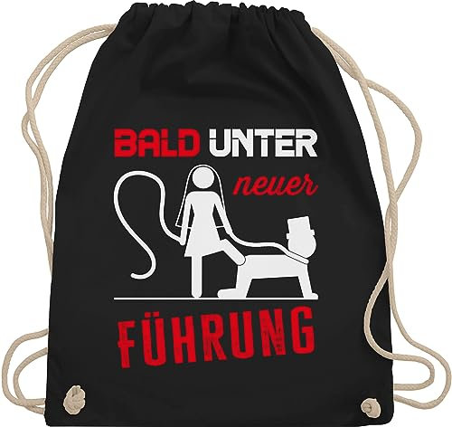 Shirtracer Turnbeutel Rucksack - JGA Junggesellenabschied Männer - Bald unter neuer Führung - Unisize - Schwarz - polter rucksäcke jungesellenabschied beutel outfit jungesselnabschied tasche 2024