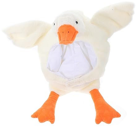 Parliky Lustige Weiße Gans Hut Plüsch Kopfbedeckung Für Party Schwan Kopfbedeckung Foto Prop Cosplay Zubehör