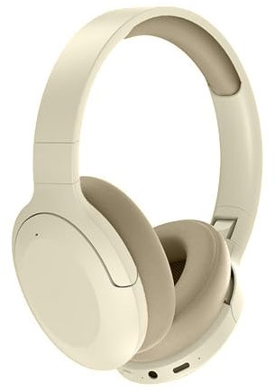 Fiauli Wireless Bluetooth Headphones,Bluetooth 5.3 Wireless Headphones With Built in Microphone,HiFi Noise Cancelling Headset,Lightweight Foldable Wireless Headphones Over Ear for Sport Travel (Begie)