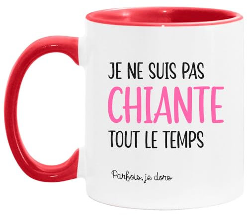 Lalasol Mug Femme Je Suis Chiante Cadeau Humour Drôle Rigolo Fun - Tasse Cadeau Femme Drôle Collegue Meilleure Amie Anniversaire Noël
