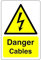 Safety First Display LTD Panneau « Danger Cables » - Plastique rigide de 1,2 mm pour une utilisation en intérieur/extérieur (600 mm x 400 mm) - Distance de visualisation jusqu'à 20 m.