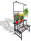 MAKA Porta Piante da Interno ed Esterno, Piedistallo per Piante, Fioriera da Esterno in Metallo, Porta Vasi e Fiori da Balcone, Portata MAX 30 Kg, Piedini Regolabili (2 ripiani 120cm + ganci)