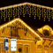 MAGGIFT 15M 600 LED Eisregen Lichterkette Außen Innen, Weihnachtsbeleuchtung Außen mit Fernbedienung/Timer/8 Modi,IP44 Wasserdicht Außenbeleuchtung Weihnachten Lichtervorhang Aussen für Balkon,Outdoor