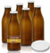 Geniess-Bar! 6 Braune Glasflaschen 1 Liter Milch Flaschen 12 Twist off Schraubverschluss Deckel leer zum Befüllen erhältlich mit 2/4/6/9/12/15 Weithalsflaschen hitzebeständig
