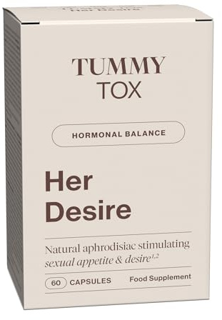 Tummy Tox Her Desire, 60 Capsules | Liboost, Maca, Ashwagandha, Ginseng, Zinc, Biotin, Vitamin D, Vitamin B6, and Vitamin B12