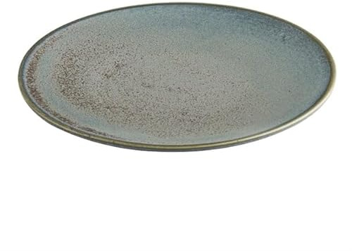 Olympia Ember Porcelain Coupe Plates 180mm 7, Blue (Pack of 6) | Vitrified catering grade finish provides chip resistance and commercial durability for intensive busy hospitality dining.