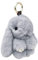 Porte-Clés de Lapin, Porte clés de Lapin à Fourrure Mignon, Lapin à Fourrure Keychain Artificiel, Peluche Porte clés Moelleux, pour Sac à Dos, clé de Voiture, Sac à Main et Plus-Gris clair