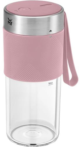WMF Küchenminis Mix on the Go 300 ml, Mini Mixer to Go, USB Mixer Smoothie Maker, aufladbarer Personal Blender, tragbarer Mixer für Smoothies, Shakes, pink