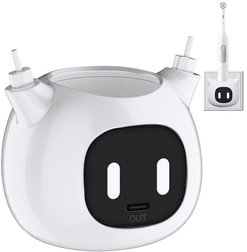 Teeteck Electric Toothbrush Charger - Inductive Wall Charger Compatible with Philips, Oral-B, AQUASONIC & More induction Charging Electric Toothbrush,TypeG 3-Pin Plug in Charger(White)