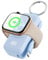 INIU Power Bank per Apple Watch, 5000mAh Caricabatterie Portatile con Cavo Integrato, Batteria da Viaggio Sottile con Portachiavi e LCD Display per iWatch 10/9/8/Ultra2/Ultra/SE
