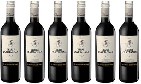 6x 0,75l - 2024er - Terres de d'Artagnan - Rouge | Côtes de Gascogne I.G.P. - Frankreich - Rotwein trocken