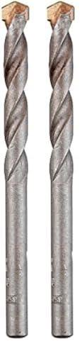 kwb Foret pour béton de pierre Ø 5 mm avec plaquette robuste en métal dur, hélice de foret formée sans copeaux, surface grenaillée et tige ronde, conforme à la norme ISO 5468 (Lot de 2)