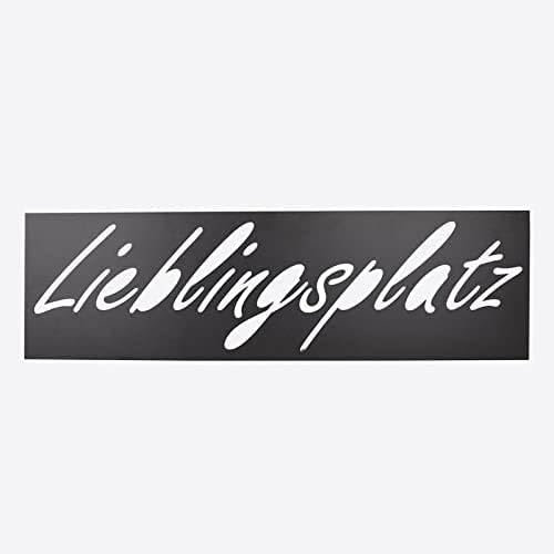 Hochwertige Metallschilder, Pulverbeschichtet, Innen- und Außenbereich, Vintage-Style, Schwarz und Rost-Optik (Lieblingsplatz)