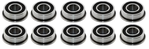 Flanschlager 5x11x4 mm - MF115 2RS gummigedichtet 10 Stück - rcbay | Chromstahl Miniatur Kugellager mit Flansch für 5mm Welle