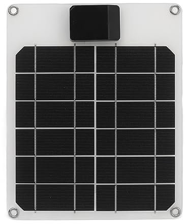 Solar -Batterie -Ladegerät, Solarpanels Solar -Rinnle -Ladegerät mit Unserem RV Solar Panel 5W 5V RV Solarpanel für Motorräder, Boote, Traktoren, Anhänger, LKWs, Rasenmäher, Wohnmobile und