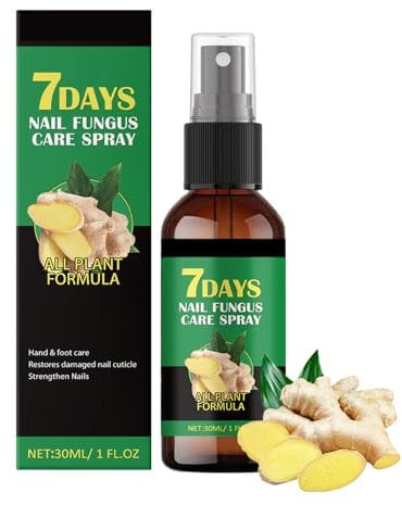 Ginger Nail Fungus Treatment For Toenail - 7 Days Nail Treatmant Spray - Nail Strengthener And Nail Growth Serum - Strong Anti Fungal Nail Repair Essence - Ginger Cuticle Care Oil For Nails